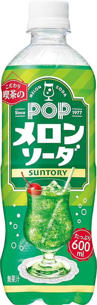 Amazon.co.jp: POP Suntory Pop Melon Soda, 20.3 fl oz (600 ml